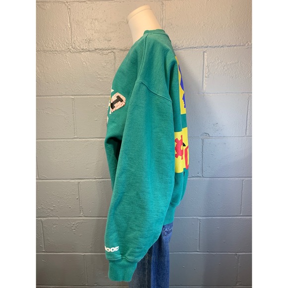 Dumbgood Sanrio Keroppi Teal Green Graphic Crewneck Sweatshirt Women's Medium - Picture 4 of 7